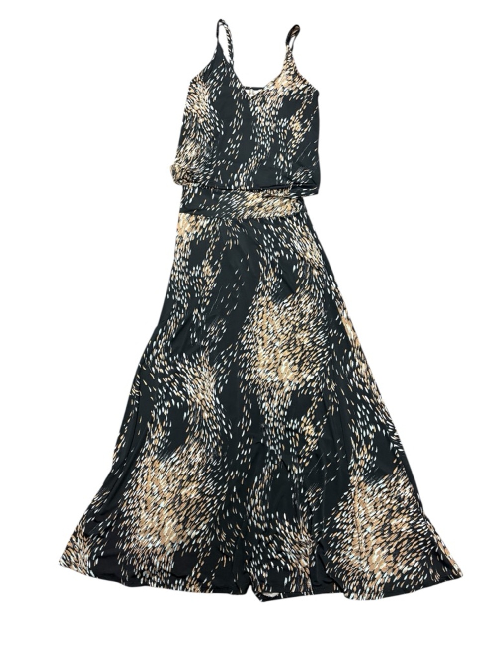 Veronica M Drop Waist Maxi Dress with Spaghetti Straps XS